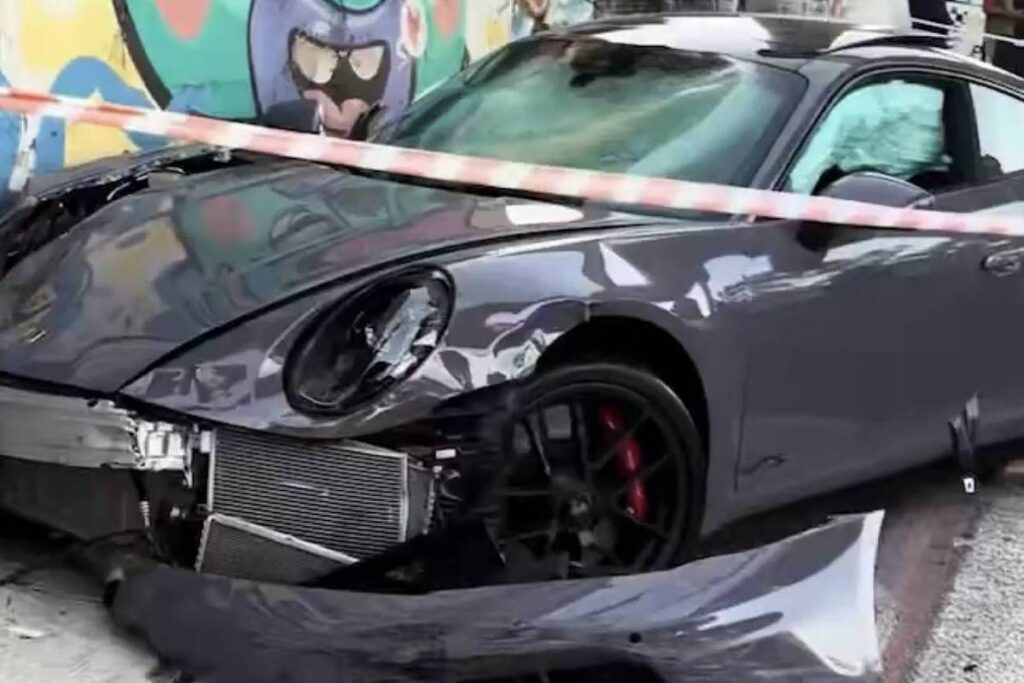 Influenciador Fábio Giga se envolve em acidente grave com Porsche na zona sul de São Paulo