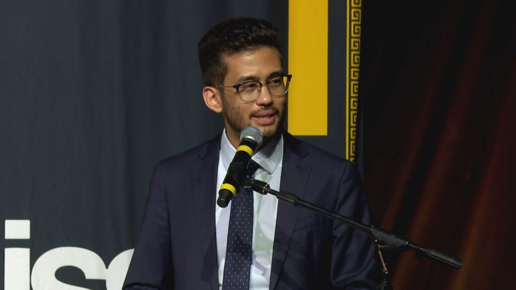 candidatura ao governo de São Paulo em evento do partido Missão Reprodução/TV Globo