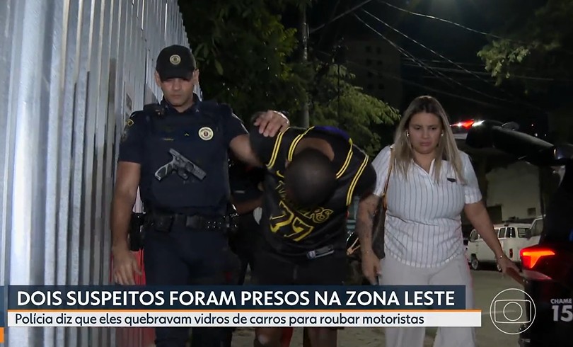 são presos após perseguição na Zona Leste de SP Reprodução/TV Globo