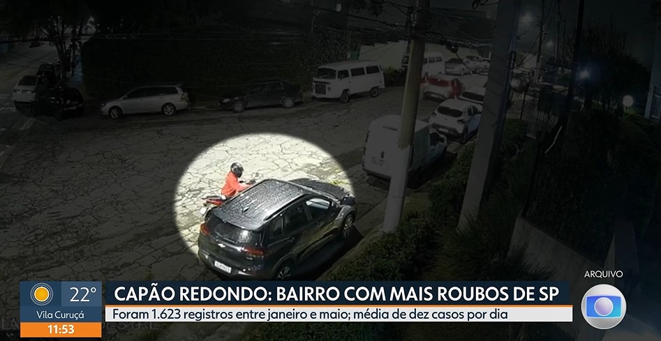Capão Redondo lidera ranking de roubos em SP nos cinco primeiros meses do ano Reprodução/TV Globo