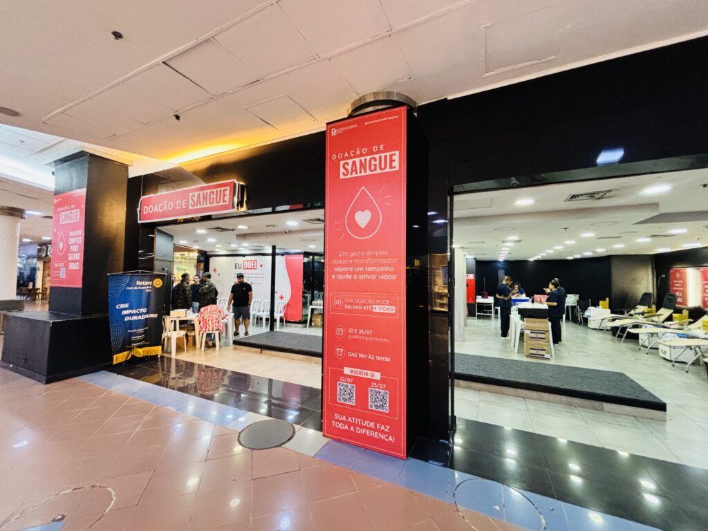 Rotary e Hemocentro São Lucas promovem Doação NO Internacional Shopping DE Guarulhos EM 22 e 23/7.