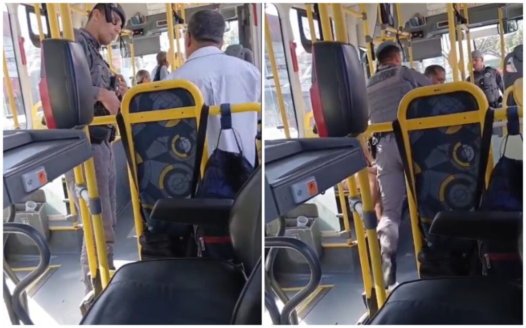 Abordagem policial em ônibus de São Paulo termina com motorista retirado do veículo
