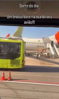 Incidente em Guarulhos: ônibus de apoio colide com asa de aeronave da GOL