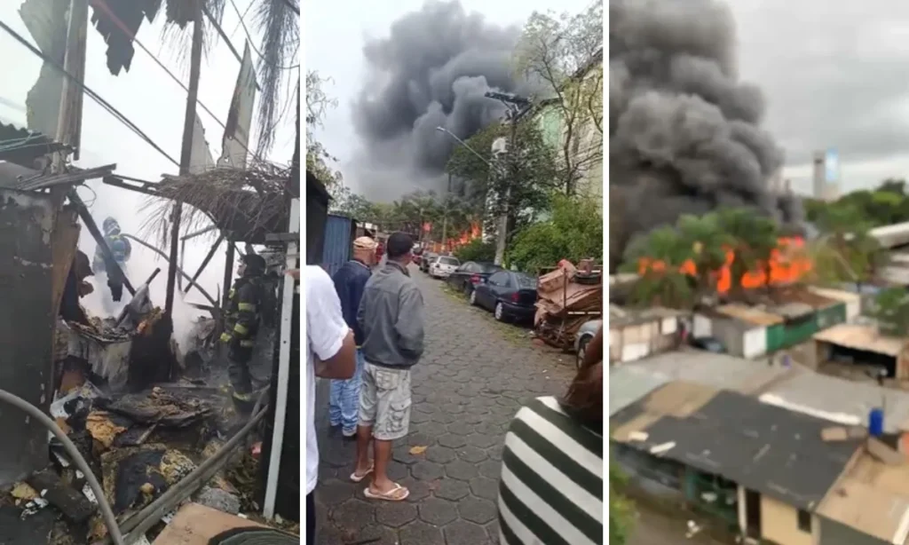 Incêndio destrói dezenas de moradias em comunidade na Zona Norte de São Paulo