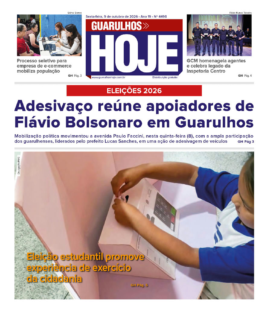 Adesivaço em Guarulhos: apoiadores de Flávio Bolsonaro e prefeito Lucas Sanches mobilizam avenida