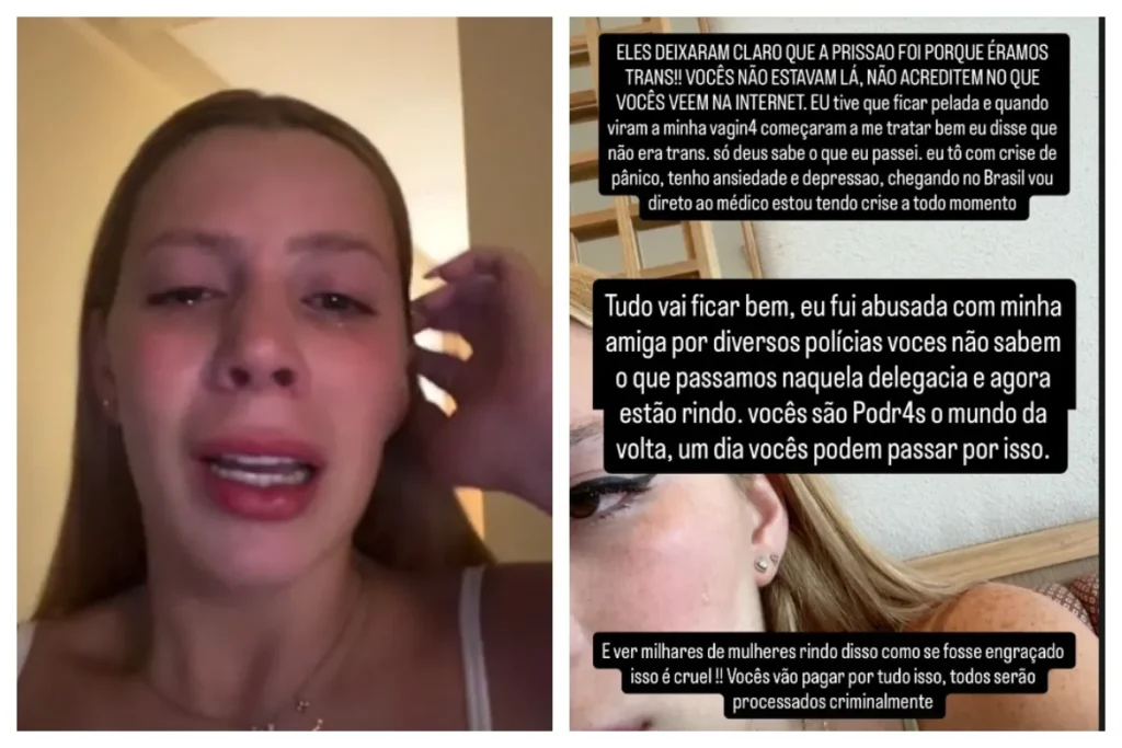 Influenciadora malévola chora e relata abusos após prisão no egito