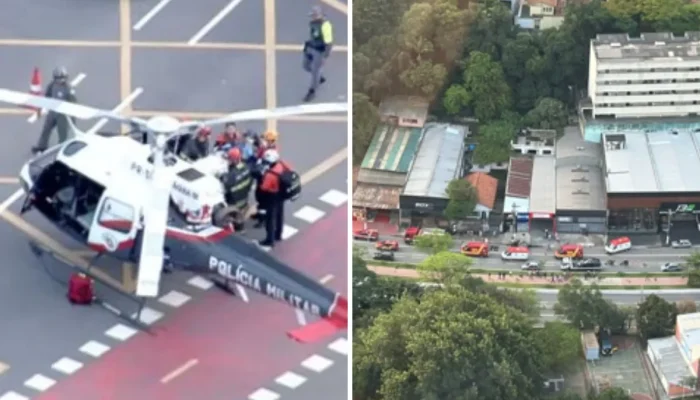 Acidente no Butantã: carro bate em poste, deixa três feridos e aciona helicóptero Águia