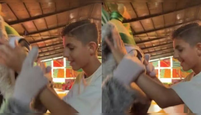 Adolescente cego emociona internet ao explorar personagem com as mãos