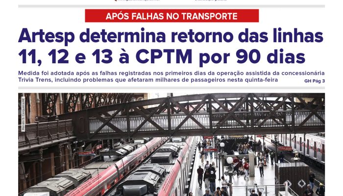 Artesp determina volta das linhas 11, 12 e 13 para CPTM por 90 dias após falhas da concessionária