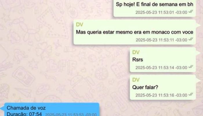 Diálogos íntimos de Daniel Vorcaro e Hugo Motta incluem convite para Mônaco