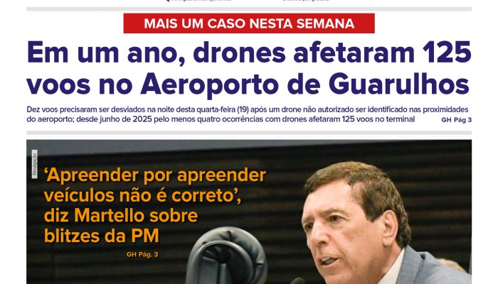 Drones causam transtornos em Guarulhos com 125 voos afetados em um ano