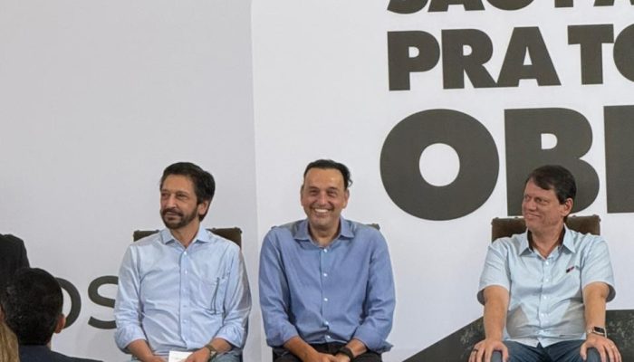 em evento no Palácio dos Bandeirantes Júlia Zaremba/Globo