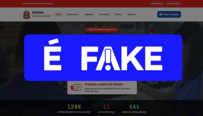 que é #FAKE? Nesta quarta-feira (6), em suas redes sociais oficiais, a Secretari