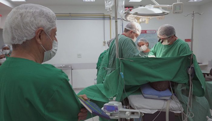 Paciente submetido a um transplante de riim Reprodução/TV Globo