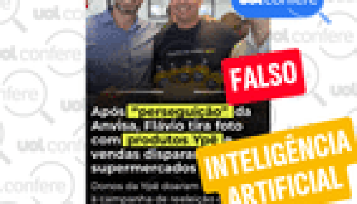 Desinformação digital: imagem de Flávio Bolsonaro com produtos Ypê é falsa