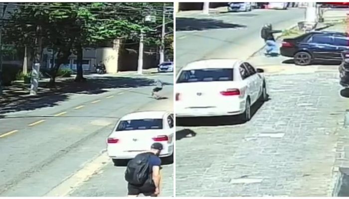 disparos. O policial sofreu cinco perfurações e foi socorrido ao Hospital Albert