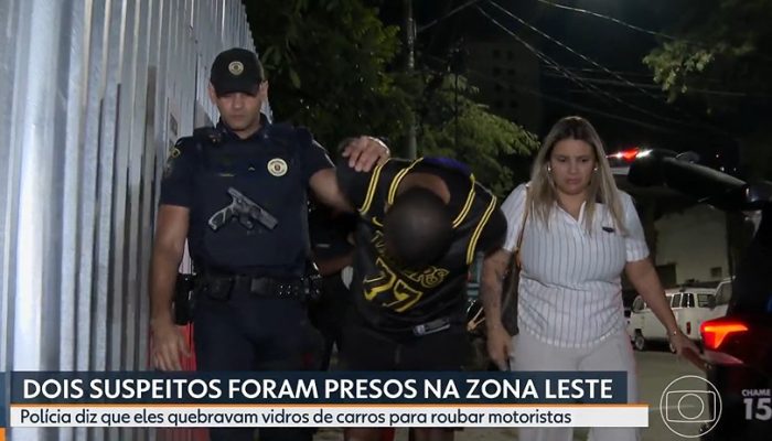 são presos após perseguição na Zona Leste de SP Reprodução/TV Globo