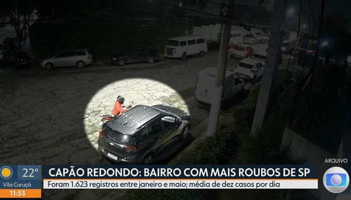 Capão Redondo lidera ranking de roubos em SP nos cinco primeiros meses do ano Reprodução/TV Globo