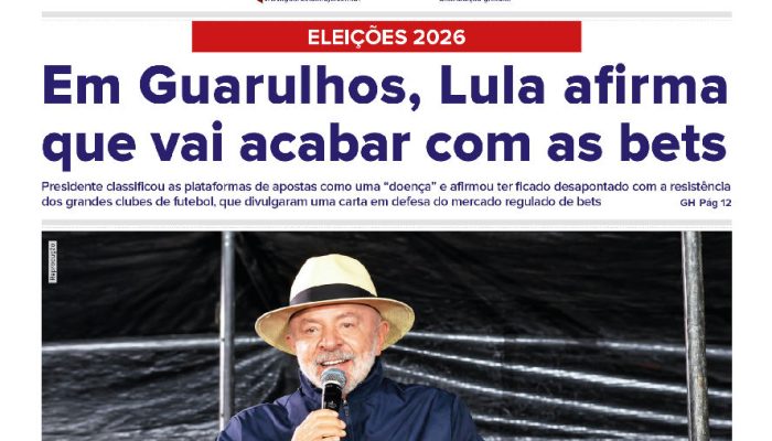 Presidente Lula endurece o tom contra apostas em Guarulhos e critica clubes