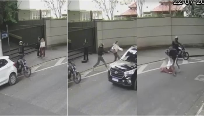 Vila Olímpia: assaltante armado derruba mulher para roubar celular em São Paulo